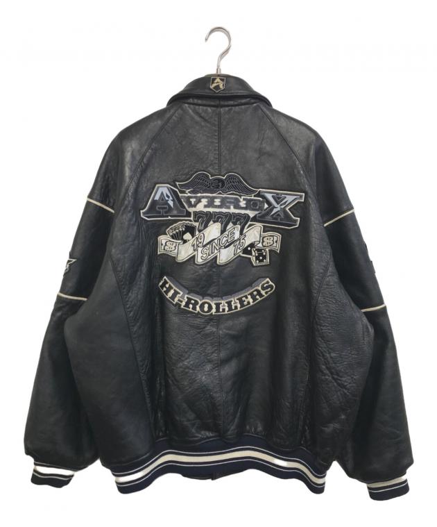 中古・古着通販】AVIREX (アヴィレックス) レザージャケット ブラック