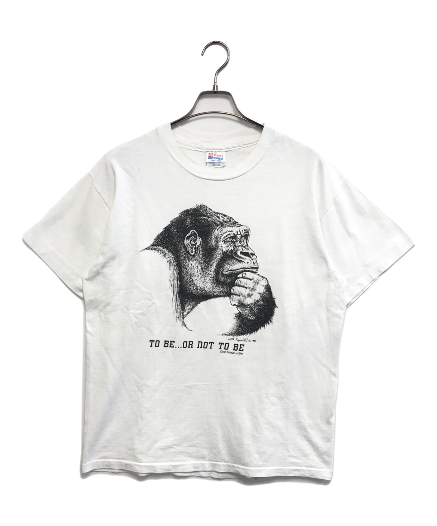 中古・古着通販】Hanes (ヘインズ) プリントTシャツ ホワイト サイズ:L