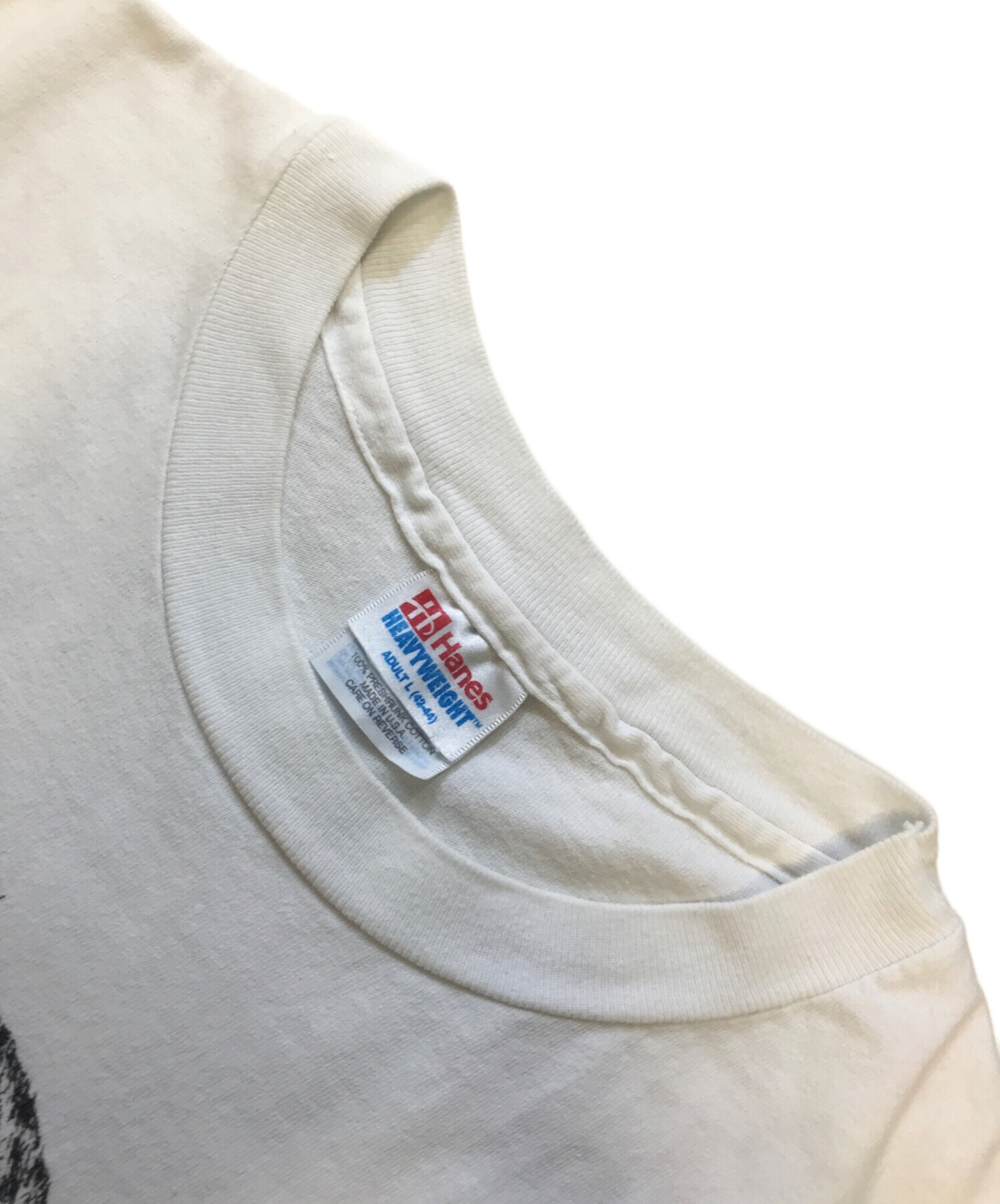 中古・古着通販】Hanes (ヘインズ) プリントTシャツ ホワイト サイズ:L 