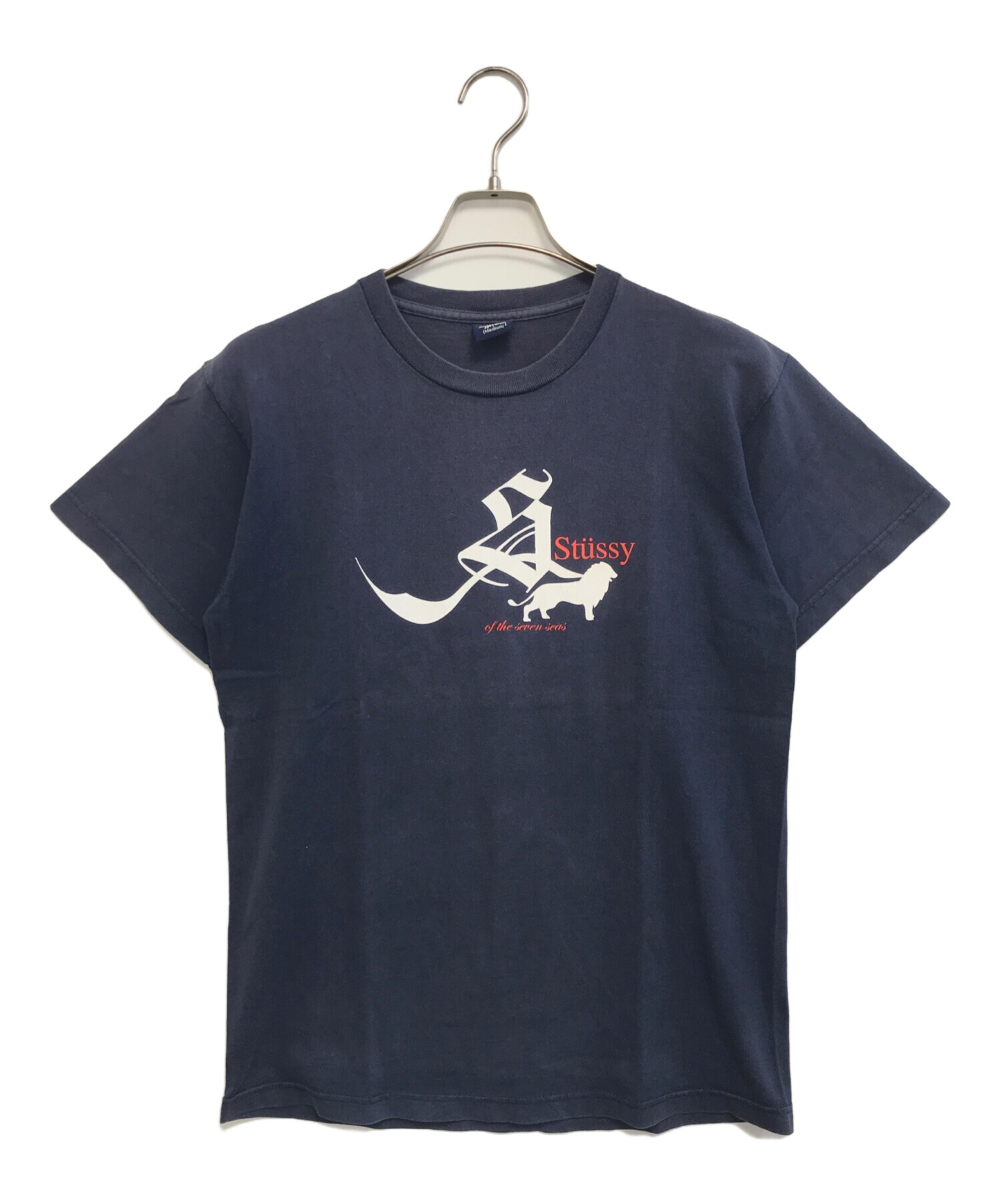 中古・古着通販】stussy (ステューシー) プリントTシャツ ネイビー