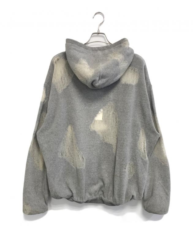 中古・古着通販】doublet (ダブレット) RIPPED OFF KNIT HOODIE グレー