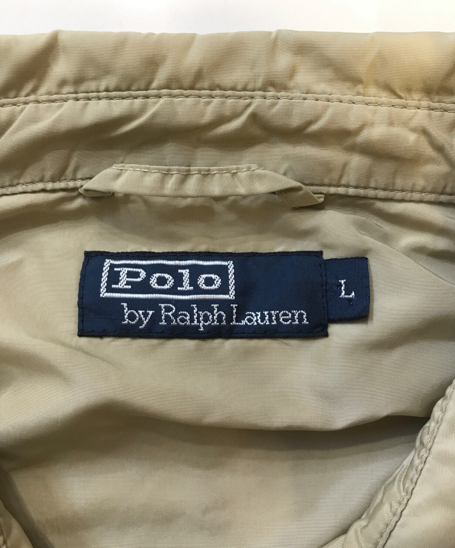 新品未使用　ポロラルフローレン　現行タグ　メンズポロシャツ　クリーム色XL 中古・古着通販】POLO RALPH LAUREN (ポロ・ラルフローレン) ナイロン