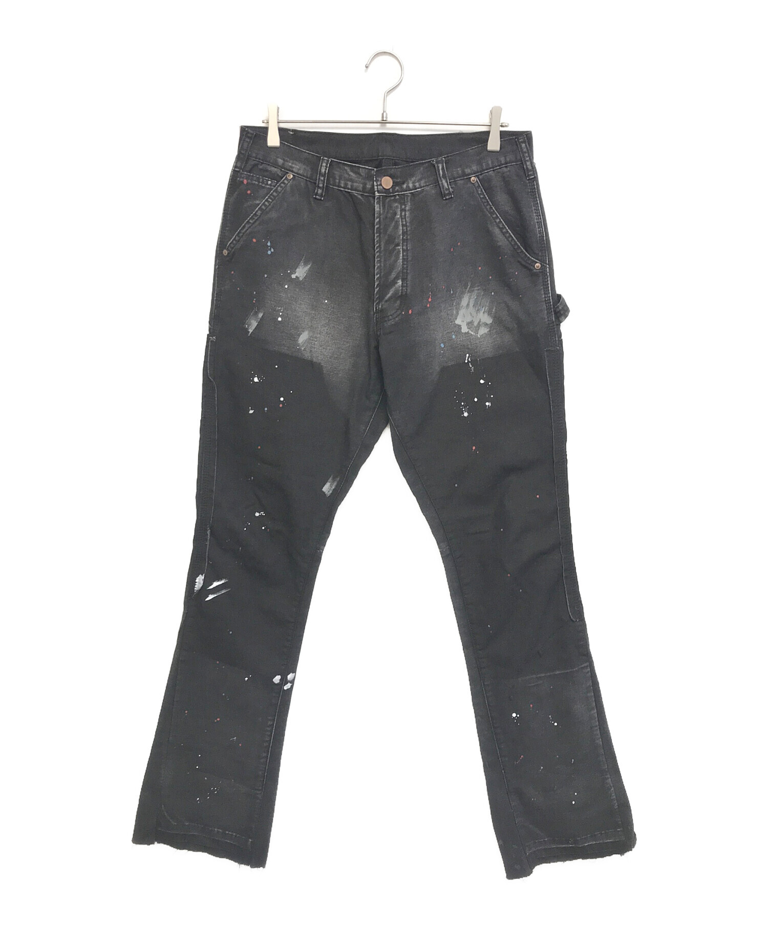 中古・古着通販】mnml (ミニマル) 加工デニムパンツ ブラック サイズ 