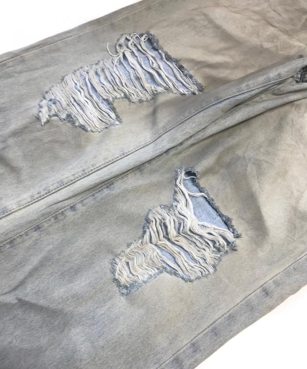 中古・古着通販】mnml (ミニマル) ダメージ加工デニムパンツ