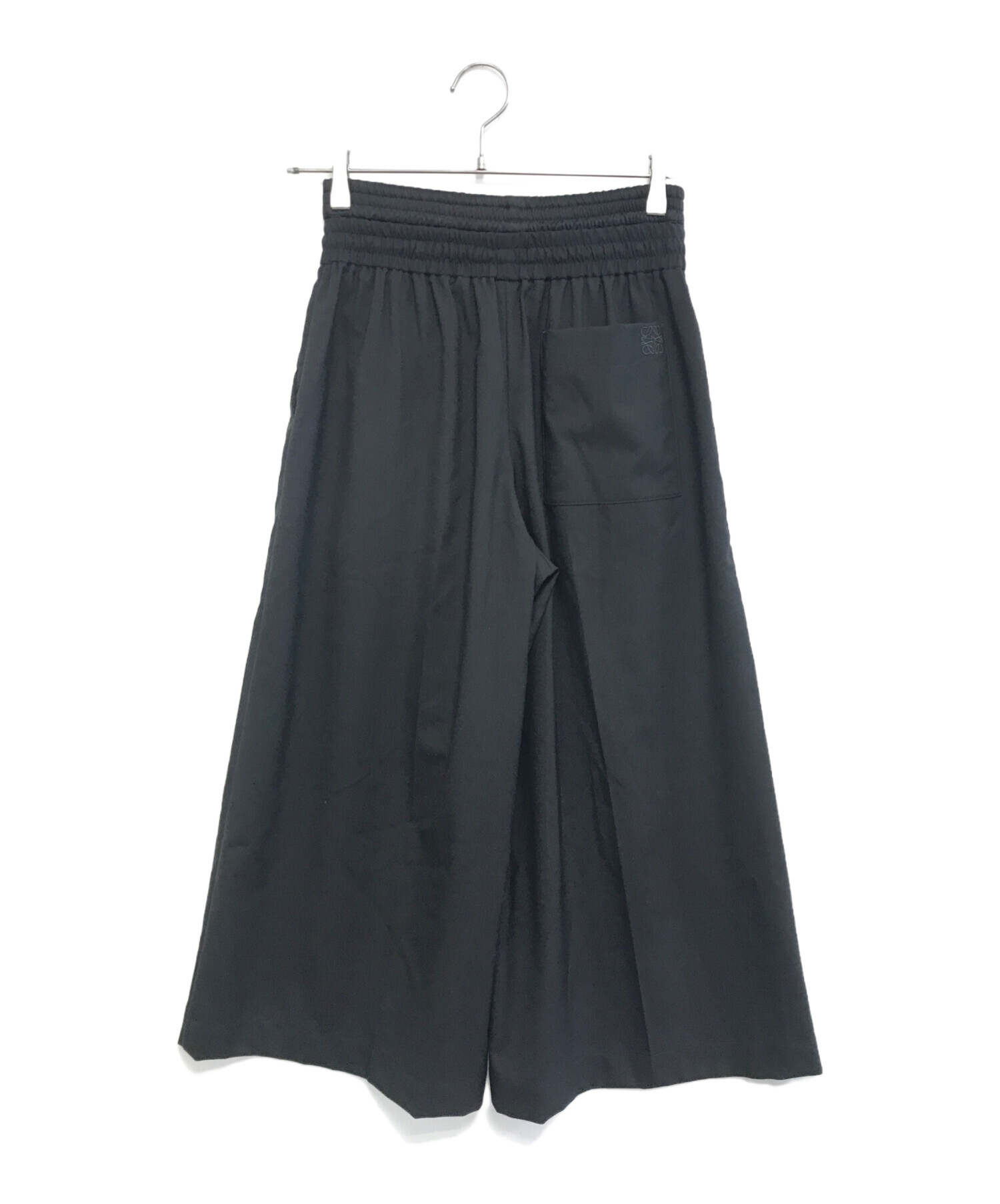 中古・古着通販】LOEWE (ロエベ) Cropped trousers in wool ブラック 