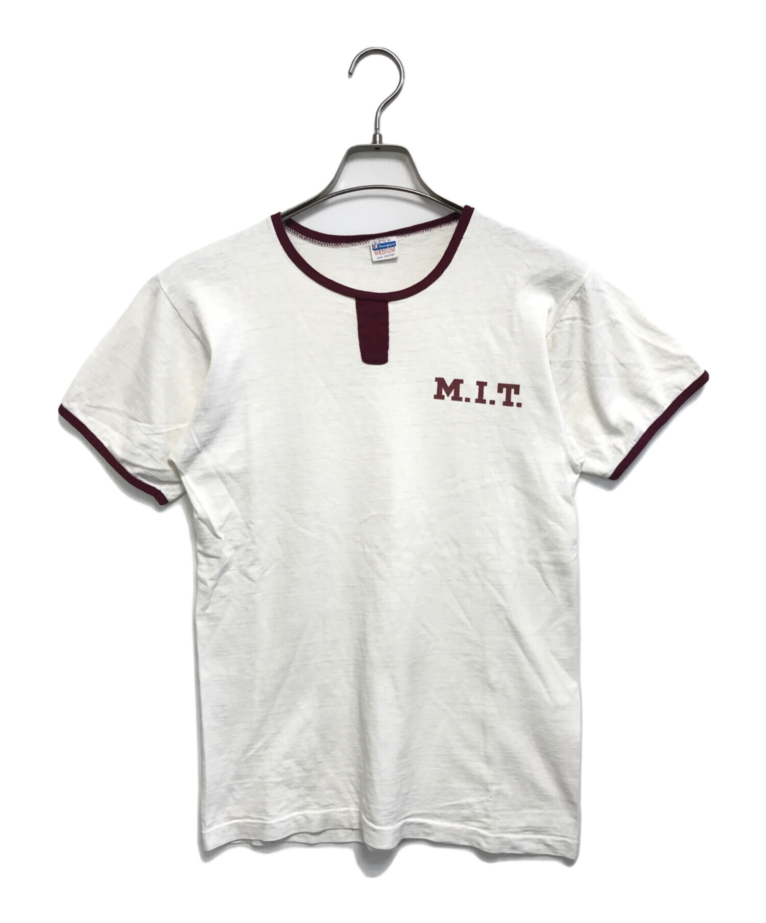 中古・古着通販】Champion (チャンピオン) リンガーTシャツ ホワイト