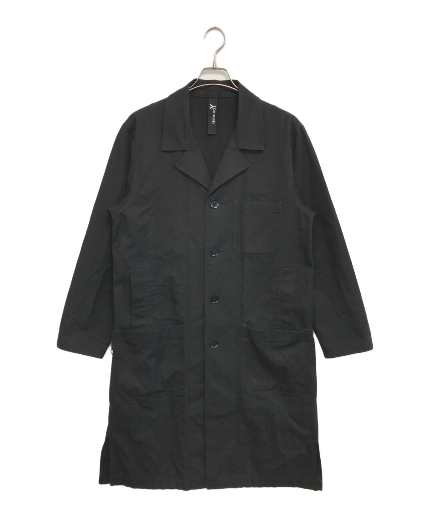 Ground Y グラウンド　ワイ ストール - こげ茶系x白 【古着】【中古】 中古・古着通販】GROUND Y (グラウンドワイ) ジップアップレイヤード