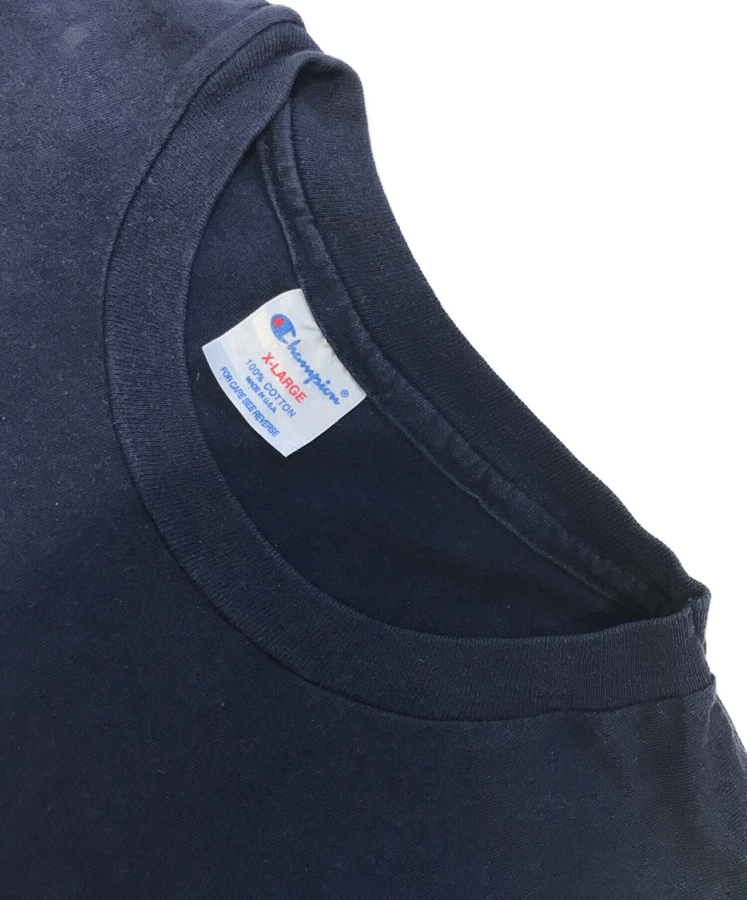 中古・古着通販】Champion (チャンピオン) Tシャツ ネイビー サイズ:X