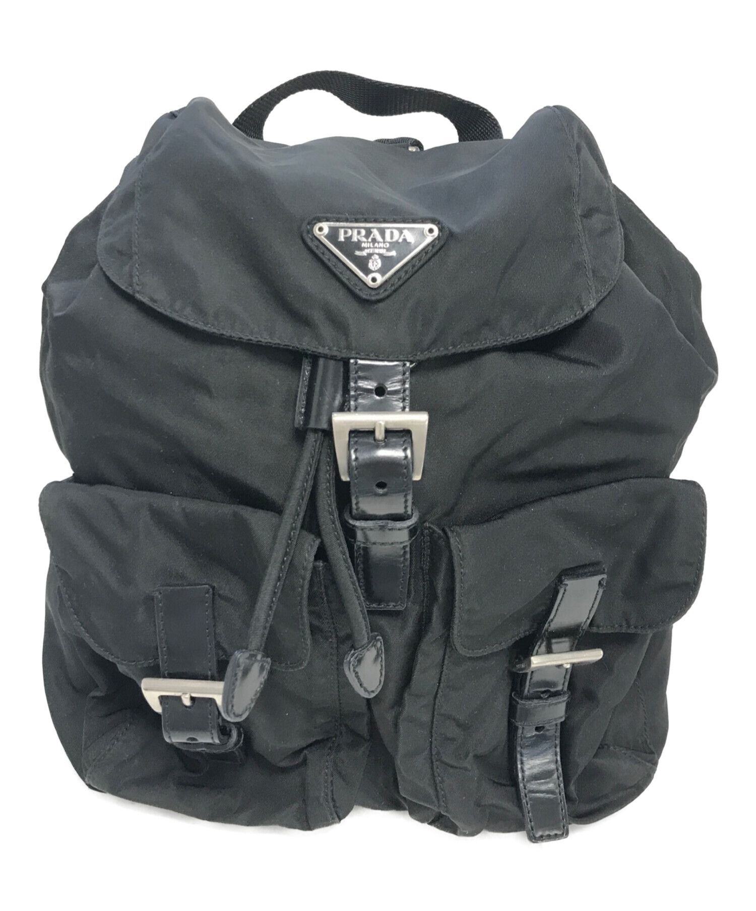 PRADA ブラック リュック 未使用 中古・古着通販】PRADA (プラダ) ナイロンリュック ブラック サイズ