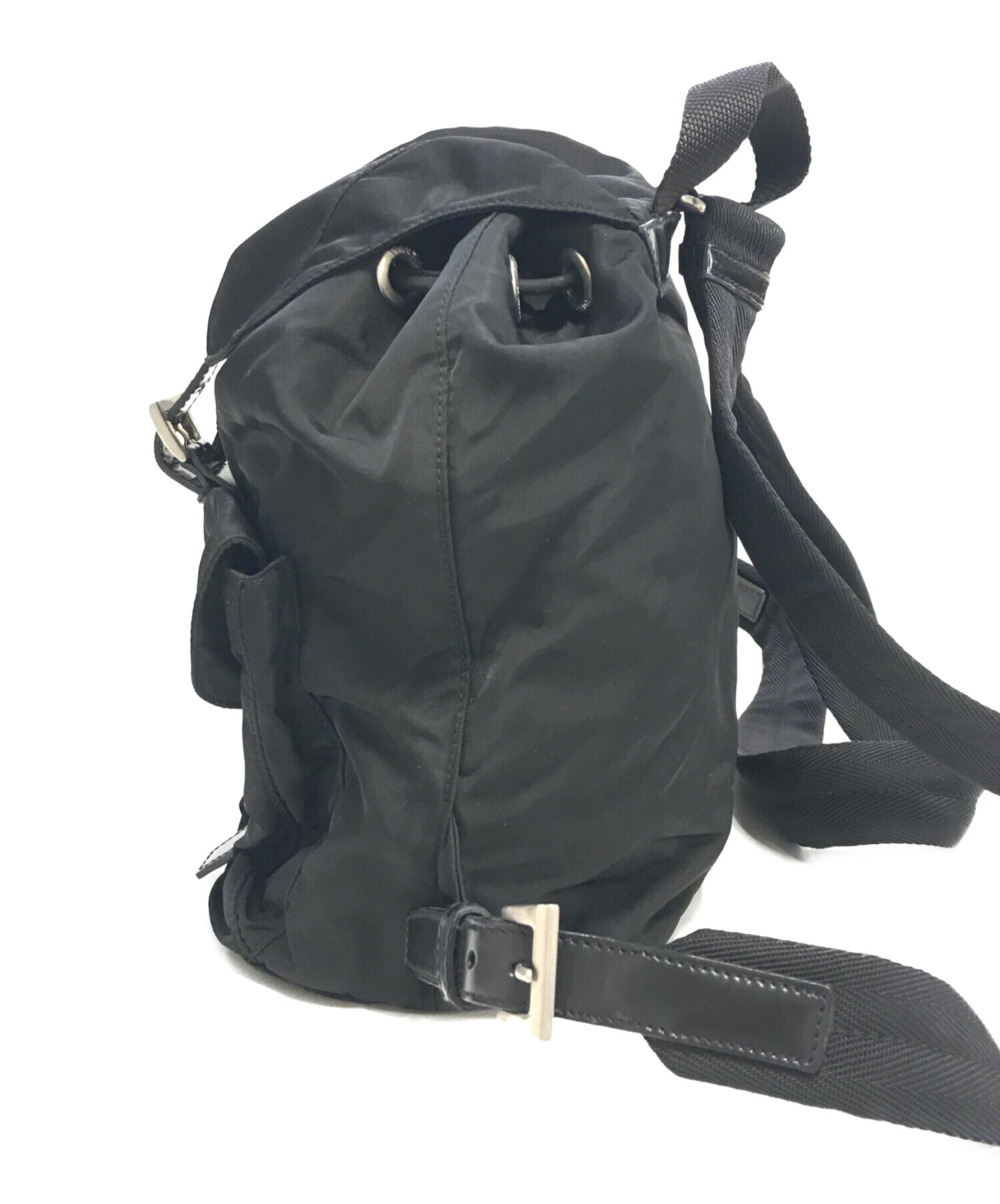 中古・古着通販】PRADA (プラダ) ナイロンリュック ブラック サイズ
