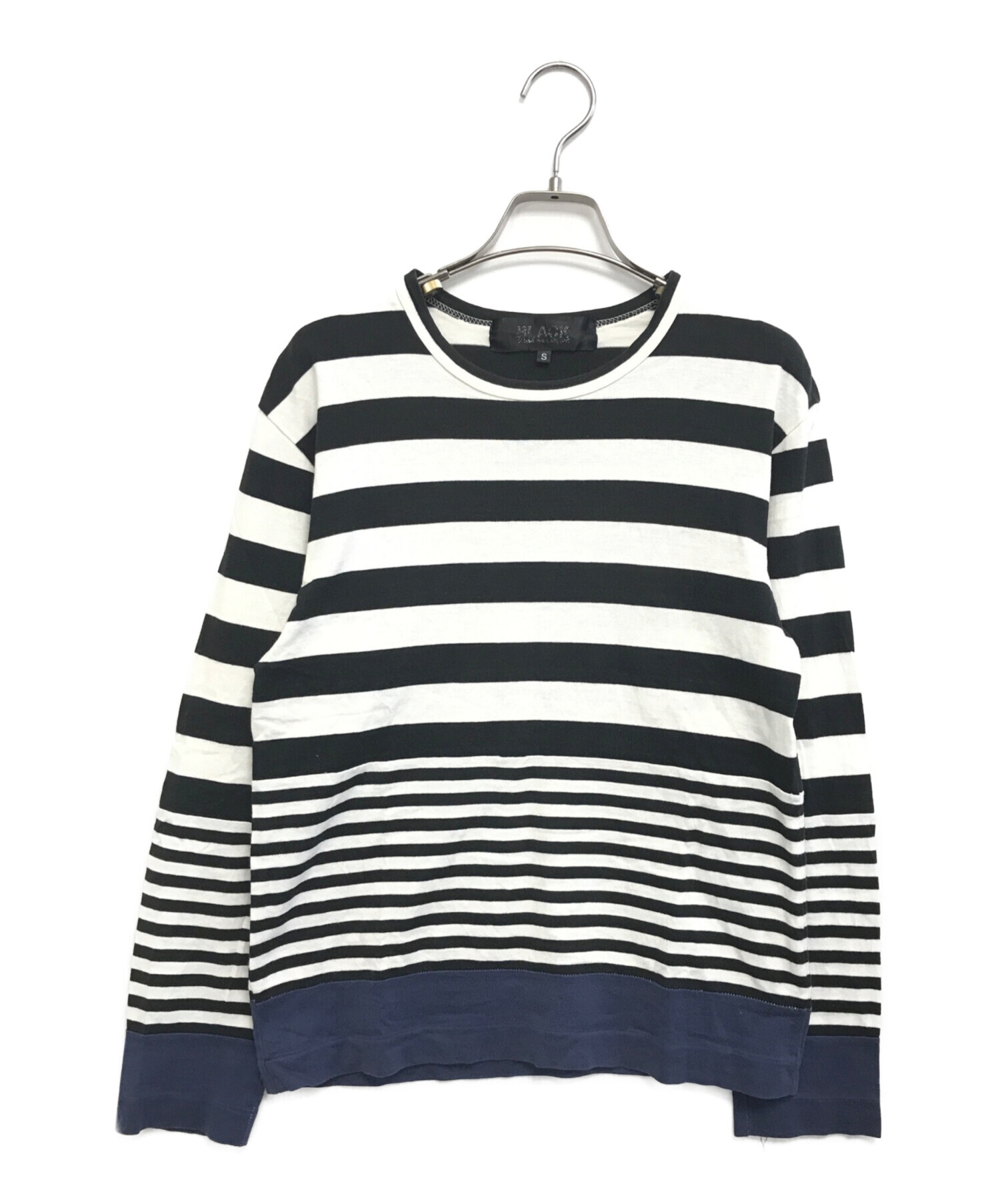 BLACK COMME des GARÇONS 製品染め ボーダー カットソー 中古・古着通販】BLACK COMME des GARCONS (ブラックコムデギャルソン