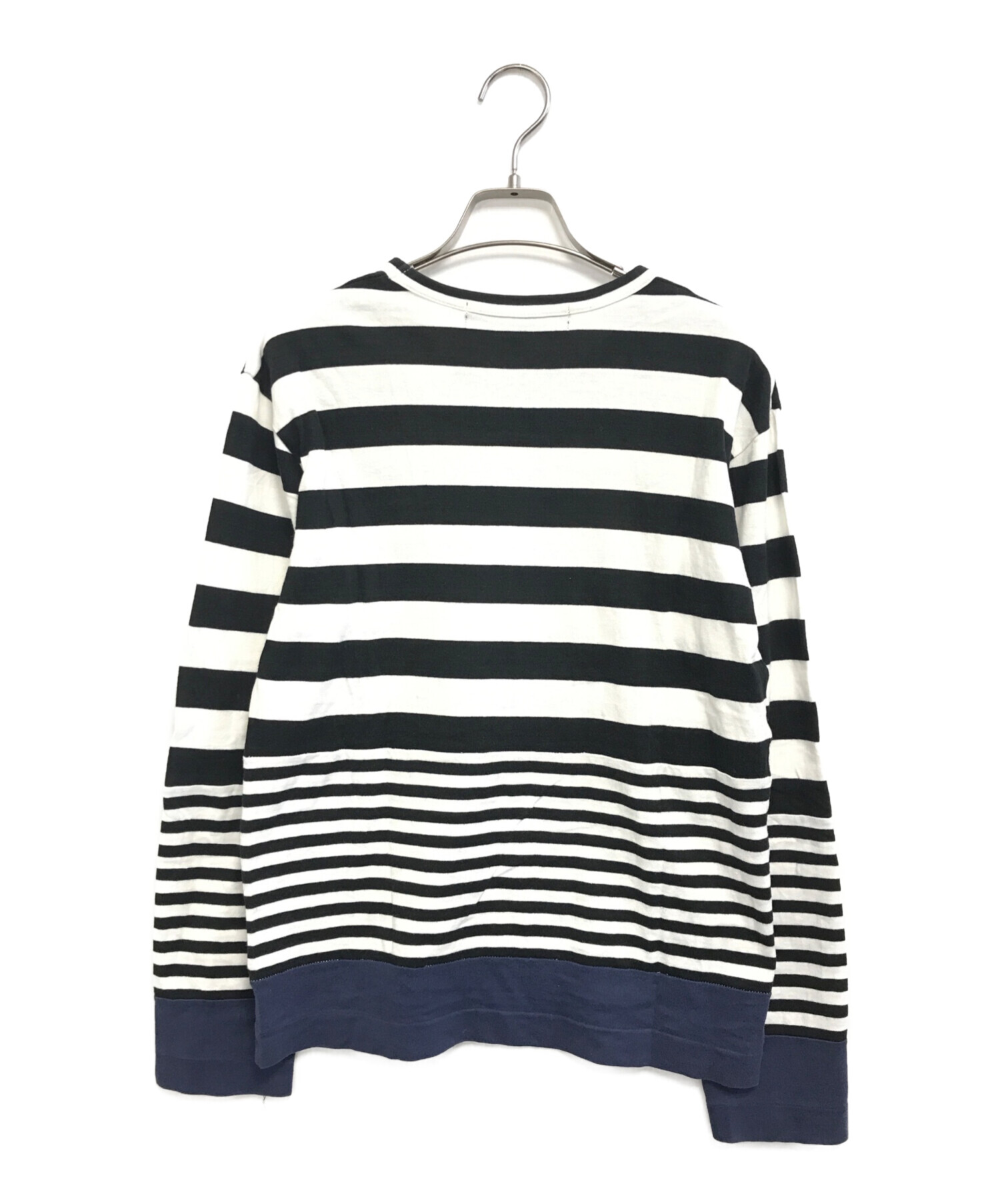 BLACK COMME des GARÇONS 製品染め ボーダー カットソー 中古・古着通販】BLACK COMME des GARCONS (ブラックコムデギャルソン