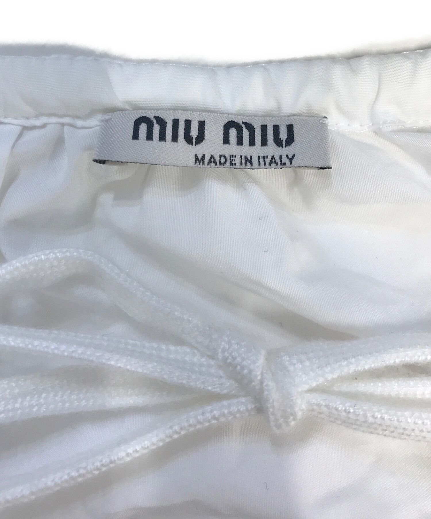 中古・古着通販】MIU MIU (ミュウミュウ) ブラウス ホワイト サイズ:38