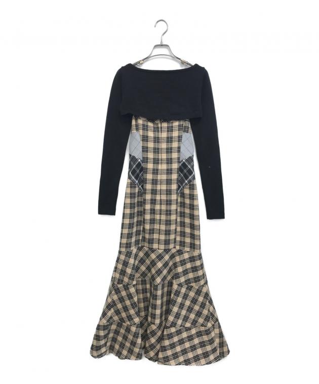 andmaryアンドマリー Juni check dress beige カテゴリー 【公式通販】