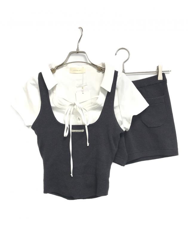 andmary 未使用 タグ付き 中古・古着通販】ANDMARY (アンドマリー) Carlie logo set up グレー