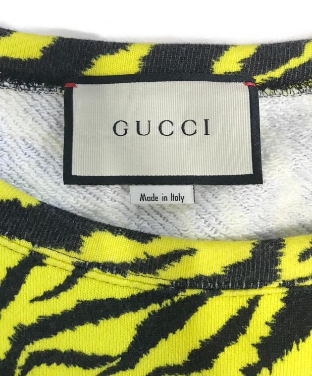 中古・古着通販】GUCCI (グッチ) アニマル柄スウェット イエロー 
