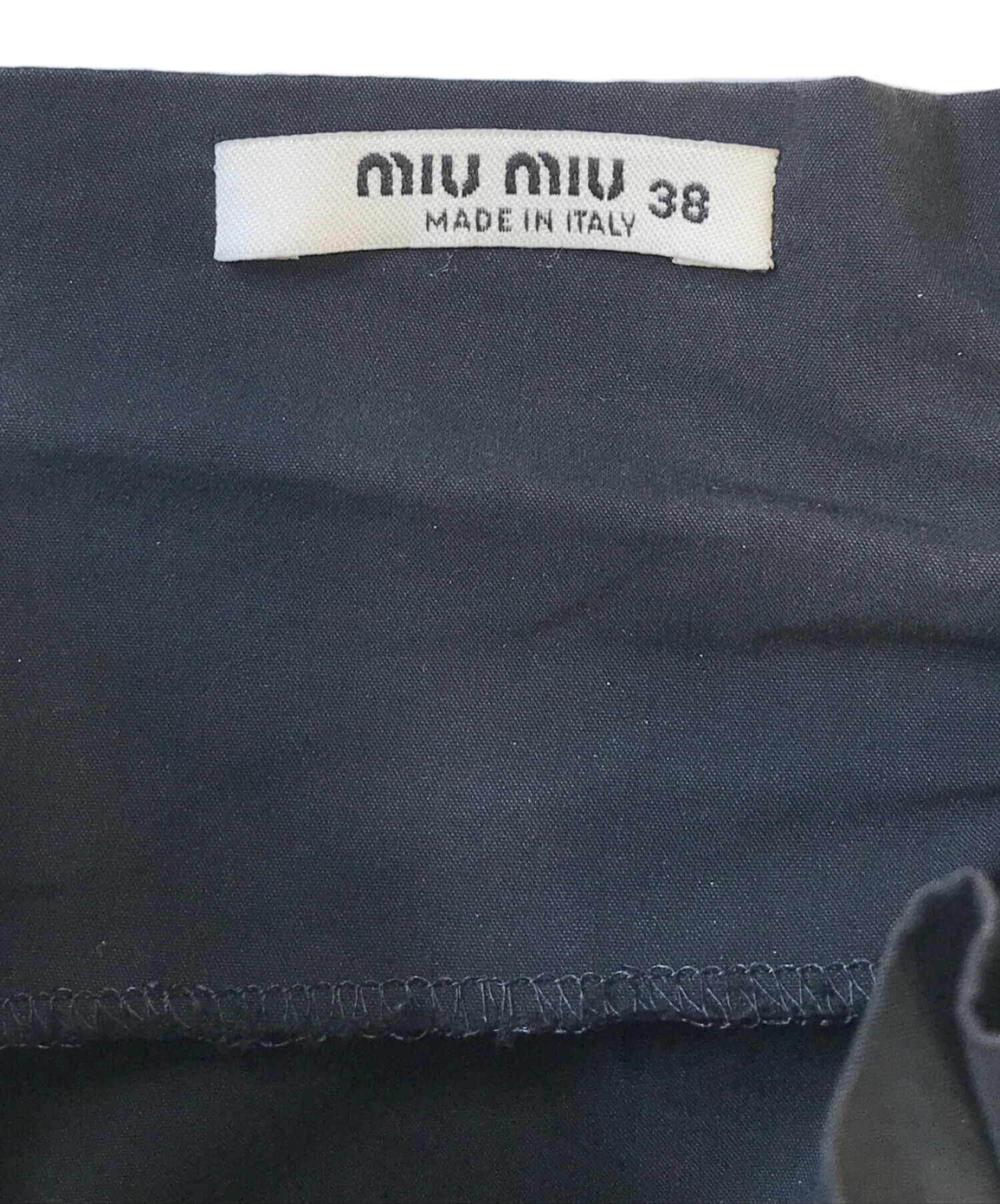 中古・古着通販】MIU MIU (ミュウミュウ) スカート ブラック サイズ:38