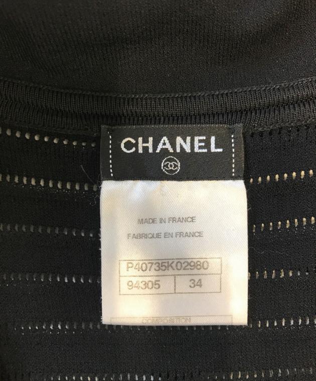 中古・古着通販】CHANEL (シャネル) 切替ノースリーブワンピース