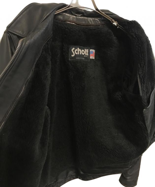 中古・古着通販】Schott (ショット) 襟付きシングルライダース