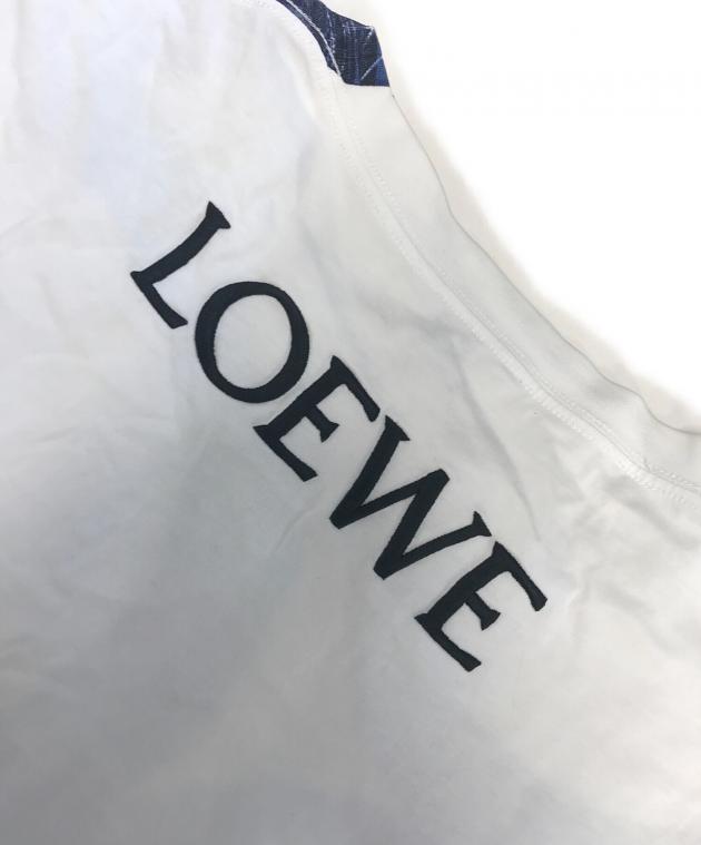 中古・古着通販】LOEWE (ロエベ) プリントTシャツ ホワイト×ネイビー