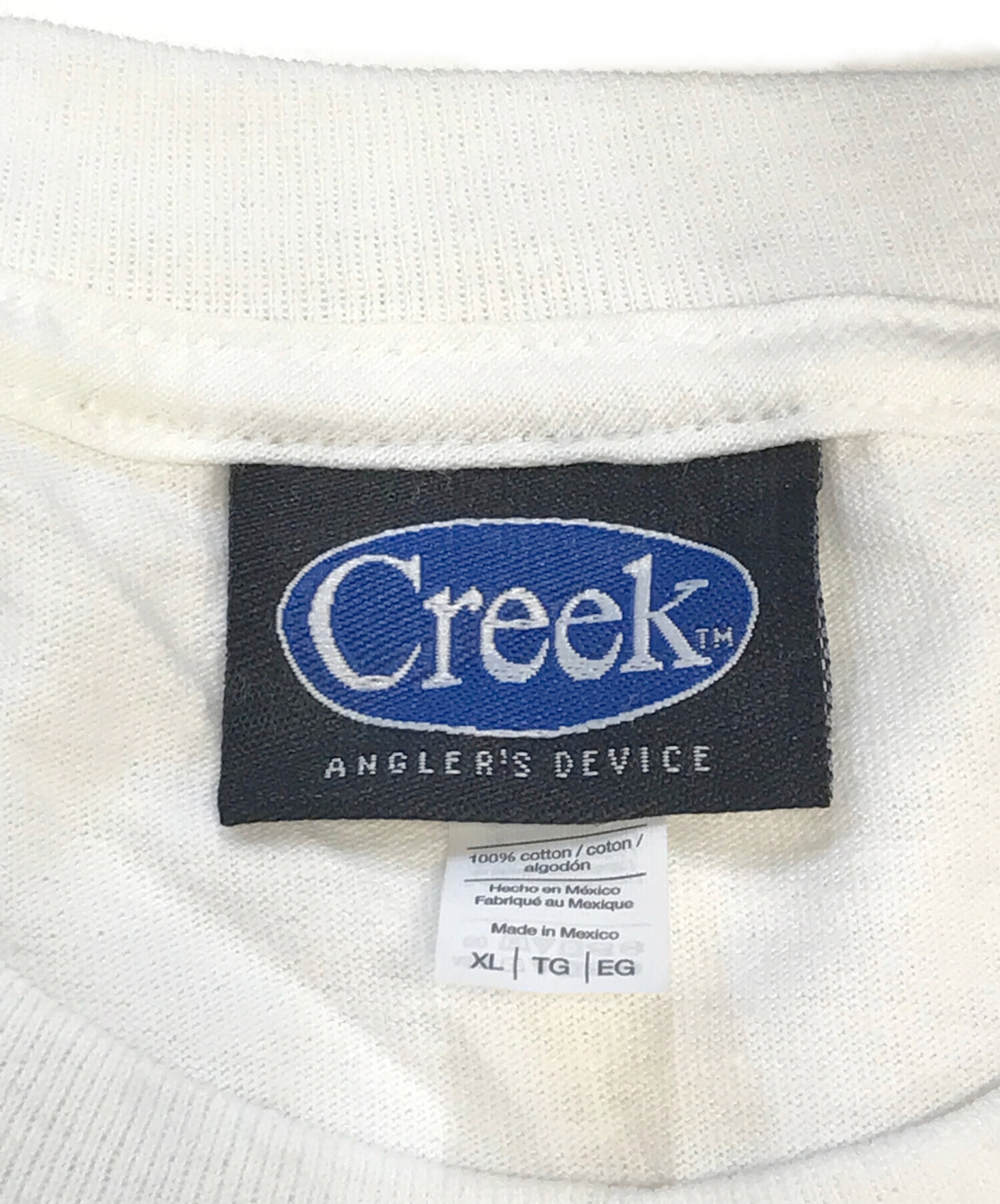 中古・古着通販】Creek (クリーク) プリントTシャツ ホワイト サイズ