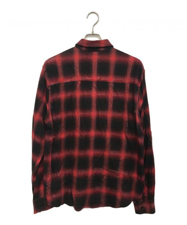 中古・古着通販】AMIRI (アミリ) オンブレチェックラメシャツ レッド