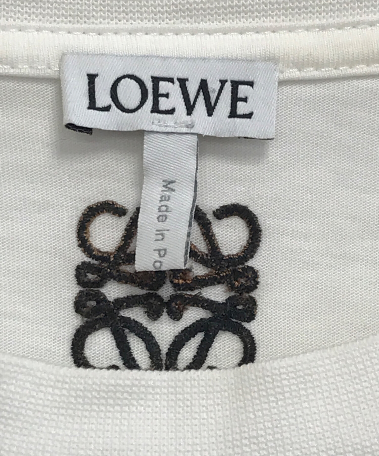 中古・古着通販】LOEWE (ロエベ) フォトプリントTシャツ ホワイト