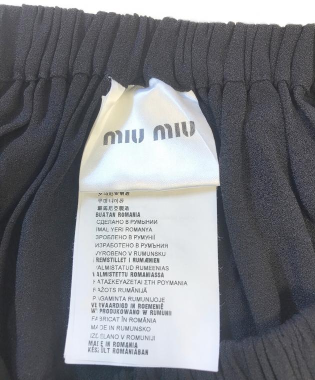 中古・古着通販】MIU MIU (ミュウミュウ) ミニスカート ブラック