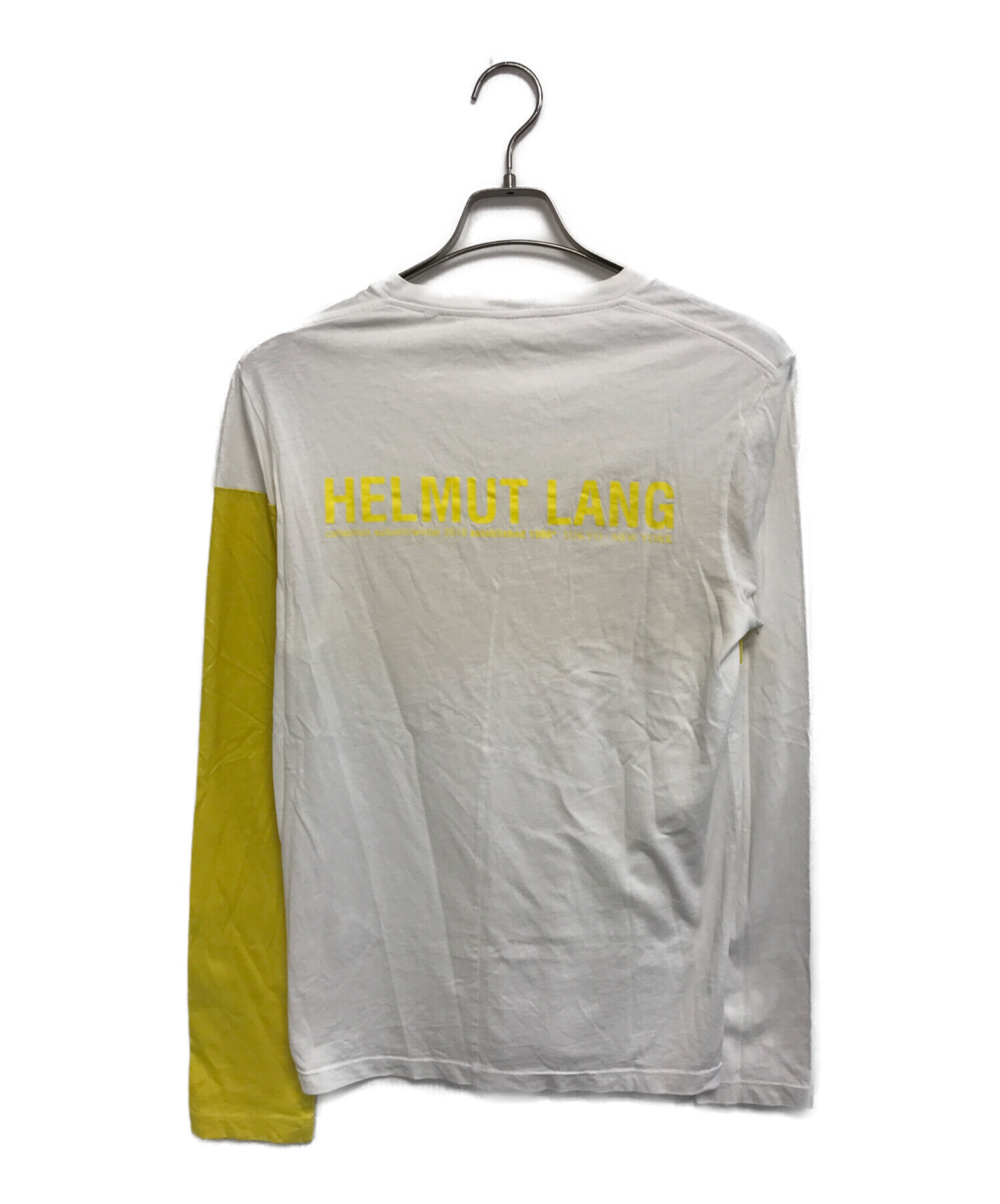 HELMUT LANG イタリア製 ホワイト 長袖カットソー HELMUT LANG ヘルムートラング 長袖 カットソー イタリア製 本人期