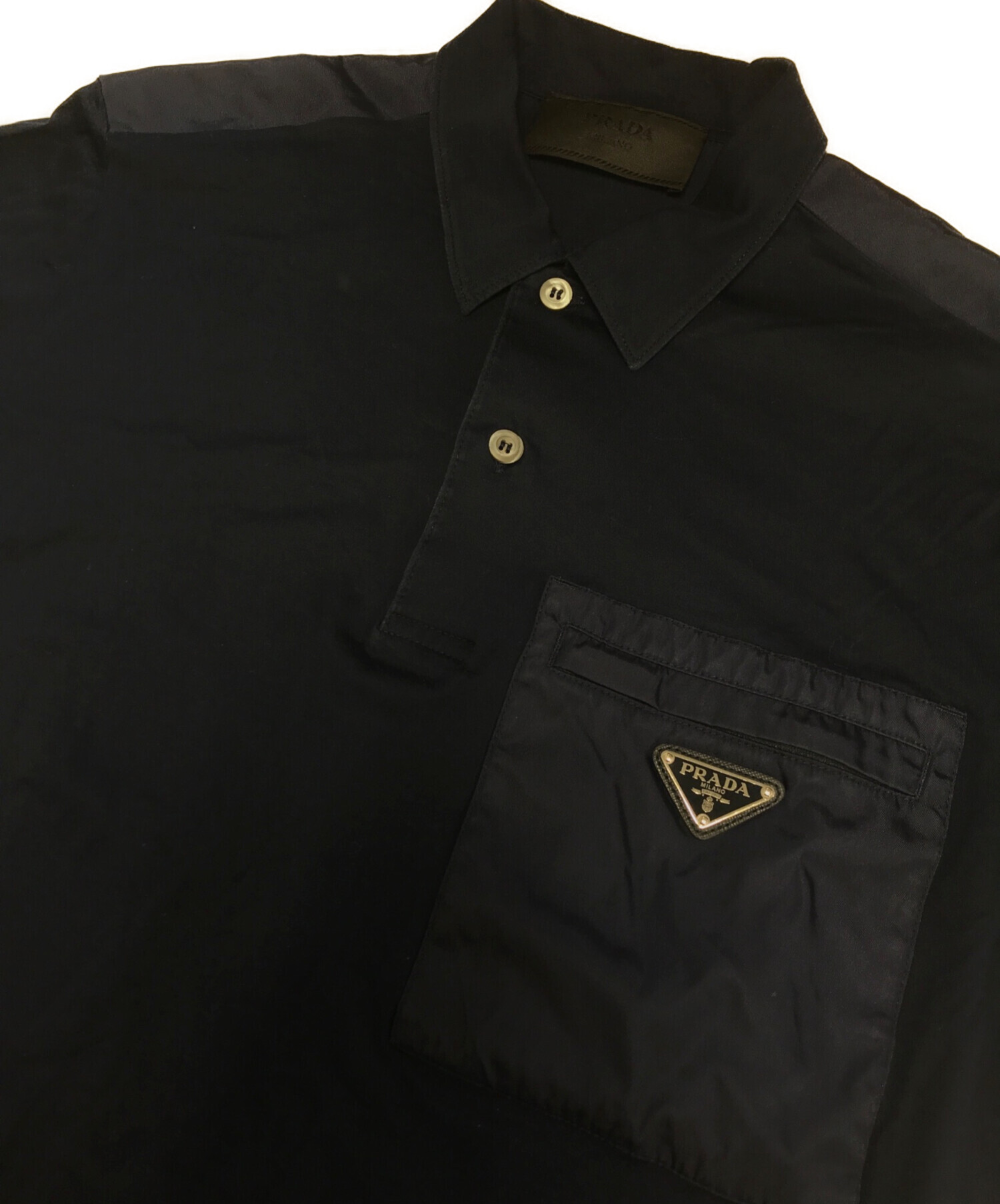 中古・古着通販】PRADA (プラダ) トライアングルロゴ ポロシャツ