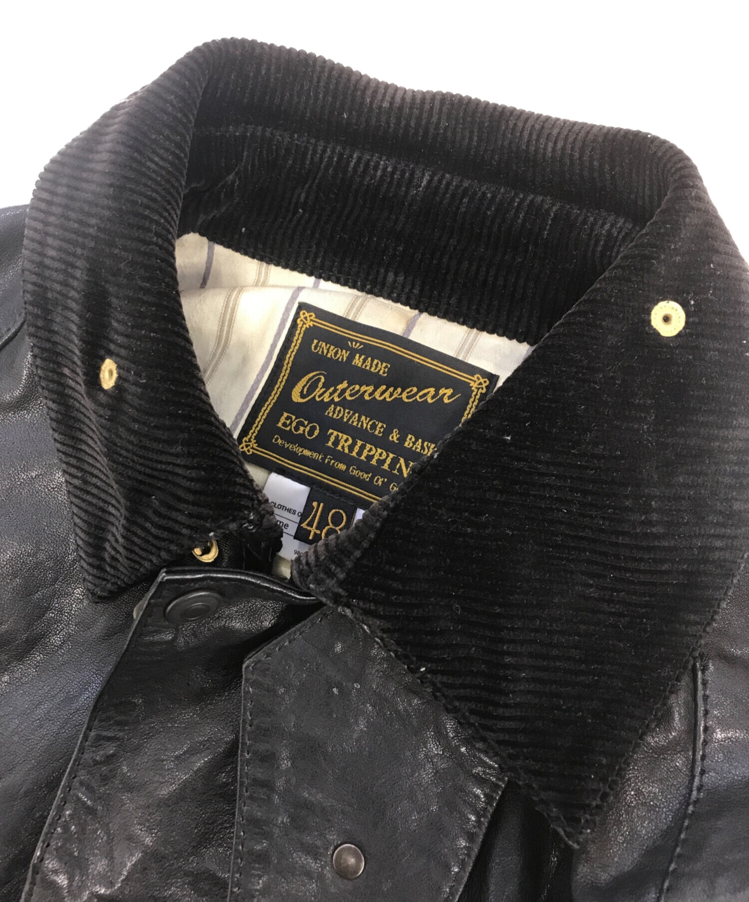 ジャケット・アウター EGO TRIPPING CARRIER LEATHER JACKET 中古・古着通販】EGO TRIPPING (エゴ トリッピング) CARRIER LEATHER