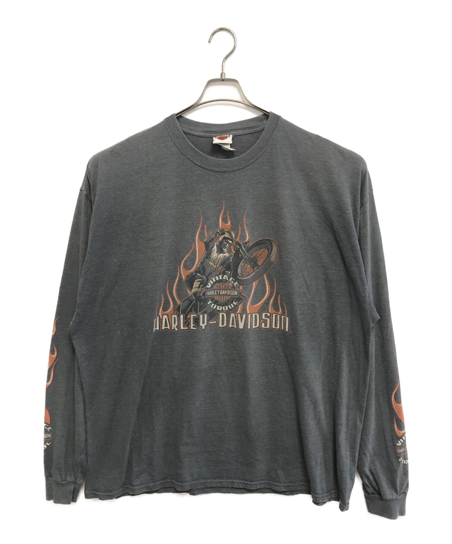 中古・古着通販】ロングスリーブモーターサイクルTシャツ (ロング
