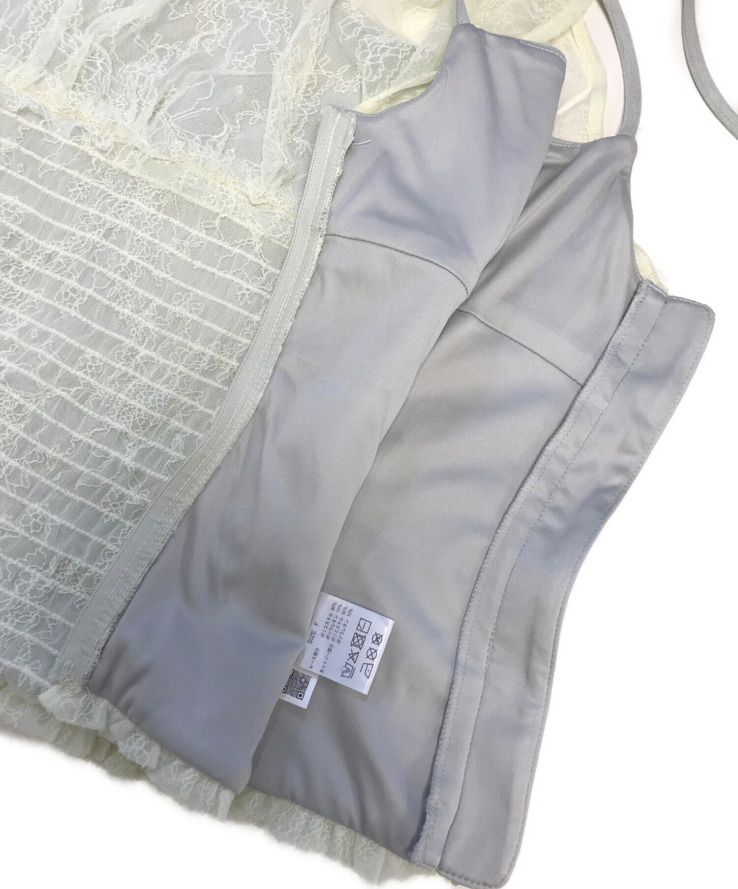 中古・古着通販】ANDMARY (アンドマリー) Paula lacey chiffon tops 