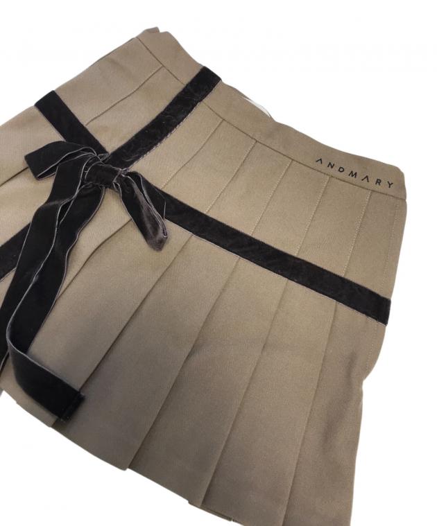 中古・古着通販】ANDMARY (アンドマリー) Valentine ribbon mini skirt