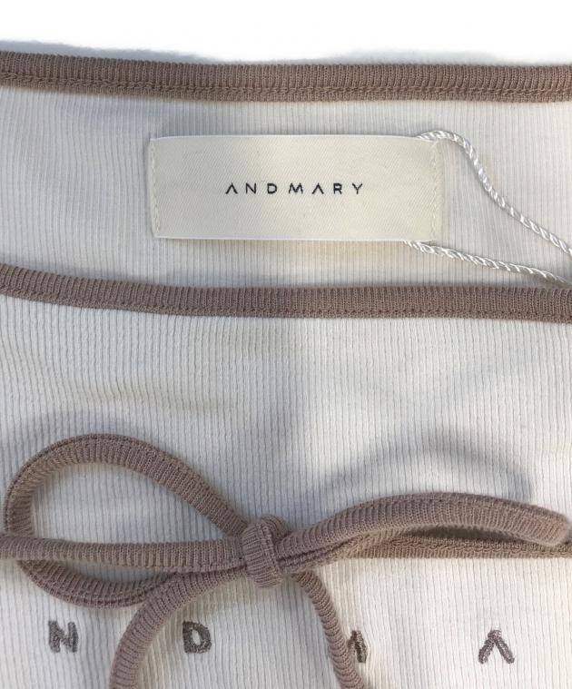 中古・古着通販】ANDMARY (アンドマリー) Alma ribbon tops ベージュ