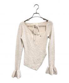 中古・古着通販】ANDMARY (アンドマリー) Flora Knit tops ベージュ