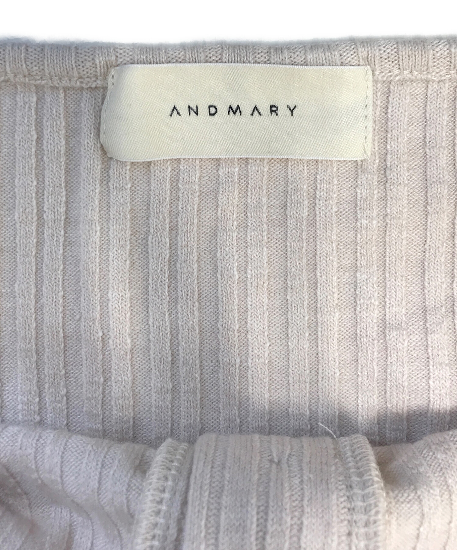 中古・古着通販】ANDMARY (アンドマリー) Dorothy heart tops ベージュ