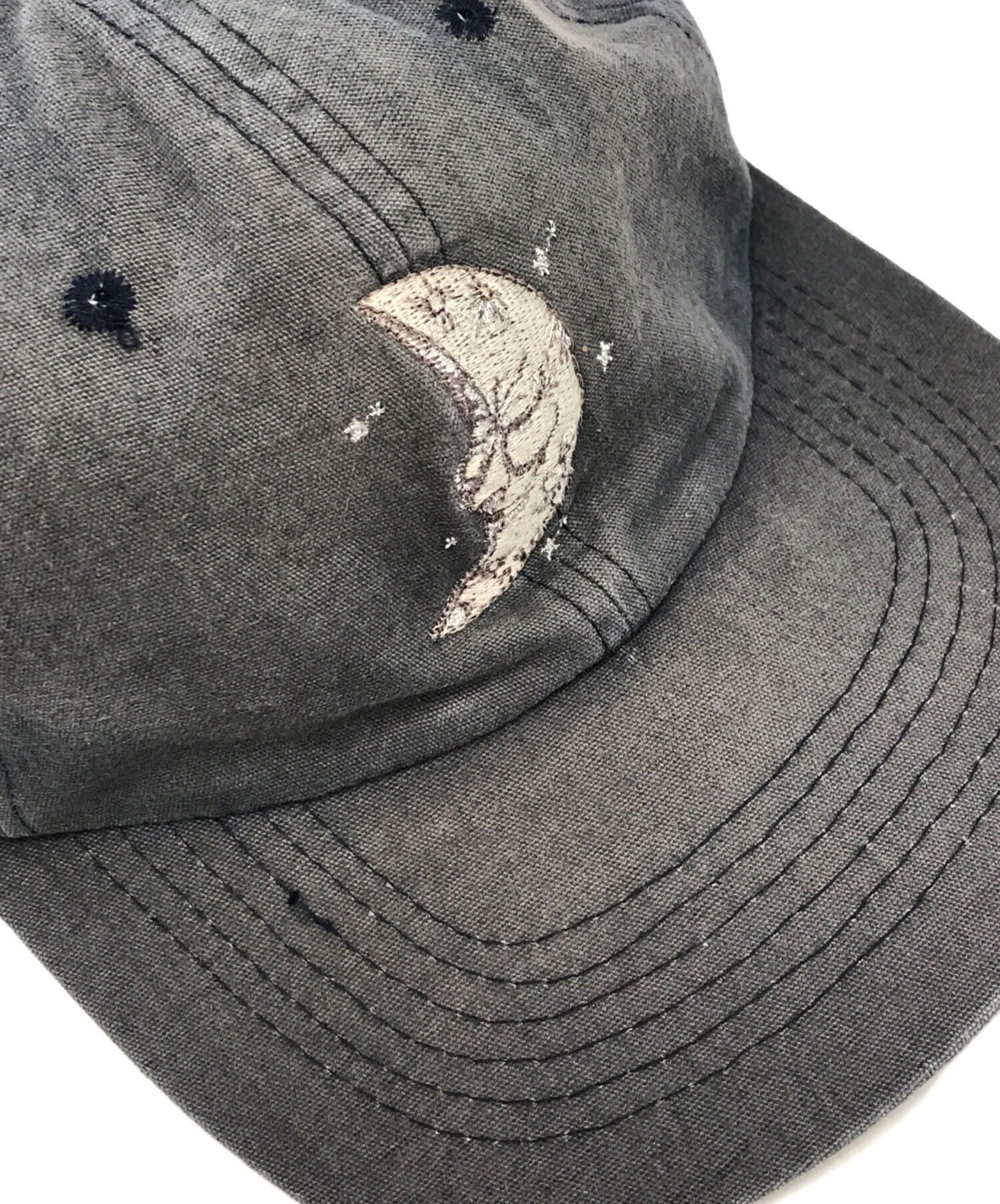 【超レア】STUDIO Q 月 キャップ スタジオQ ヴィンテージ Tシャツ 中古・古着通販】studio Q (スタジオQ) Moon Art Cap ネイビー