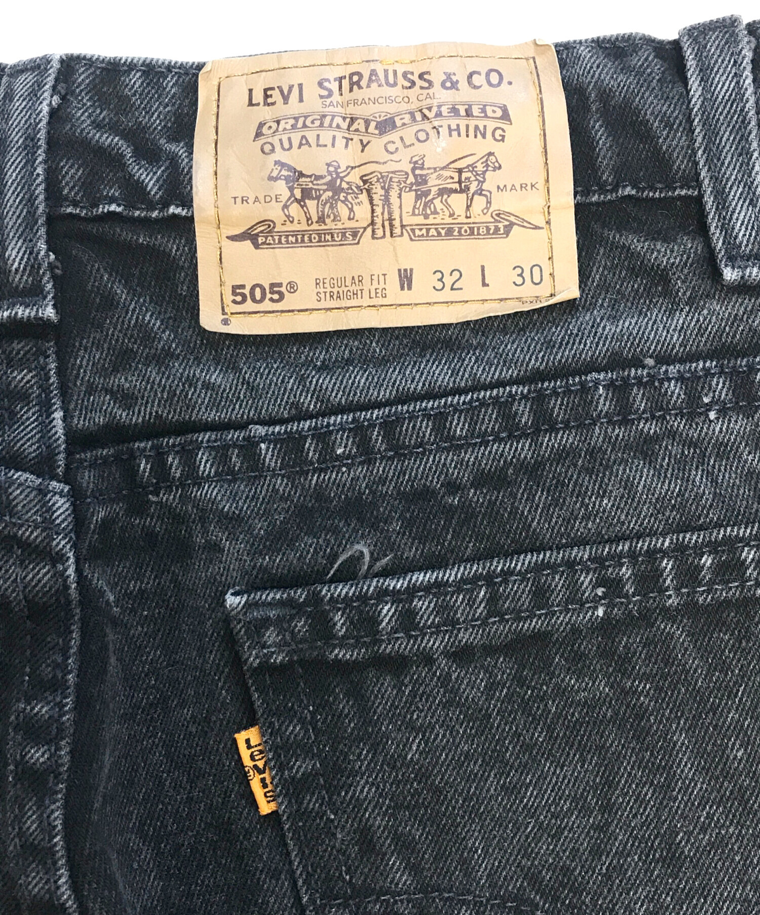 中古・古着通販】LEVI'S (リーバイス) 505 後染めブラックデニム