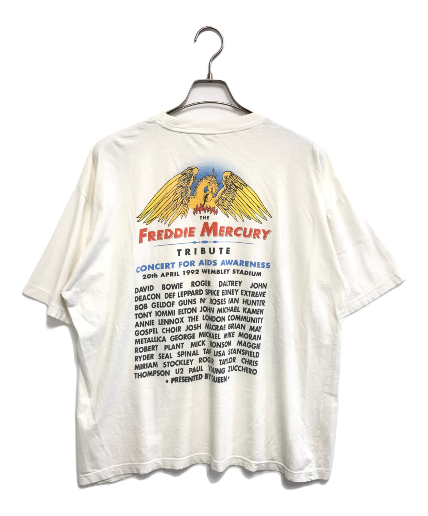 激レア 90s QUEEN Freddie Mercury ヴィンテージTシャツ 中古・古着通販】バンドTシャツ (バンドTシャツ) 90s Freddie Mercury