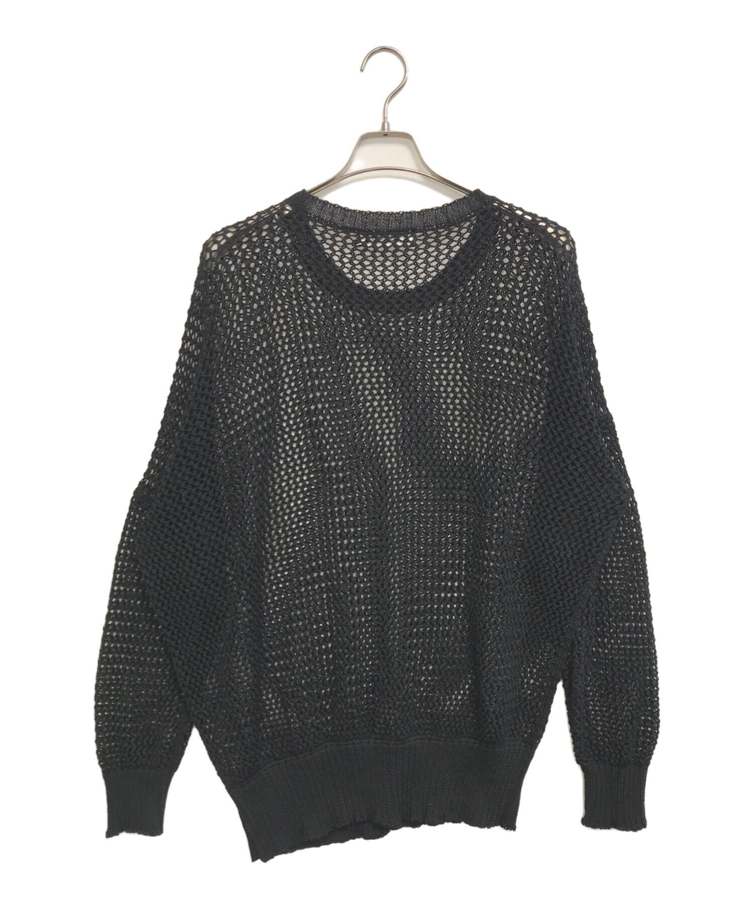 sulvam サルバム ニット・セーター S グレー 【古着】【中古】 中古・古着通販】sulvam (サルバム) メッシュプルオーバーニット