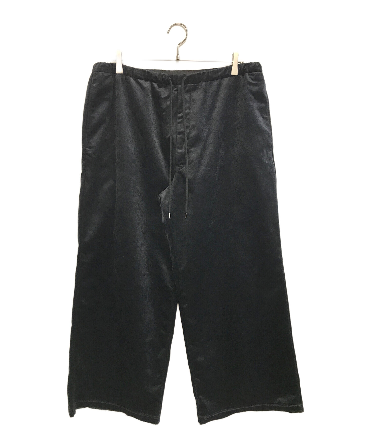 sulvam サルバム パンツ 黒 ブラック 中古・古着通販】sulvam (サルバム) ベロアイージーパンツ ブラック