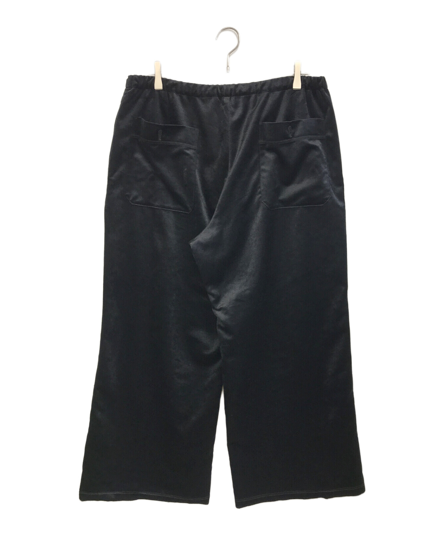 中古・古着通販】sulvam (サルバム) ベロアイージーパンツ ブラック