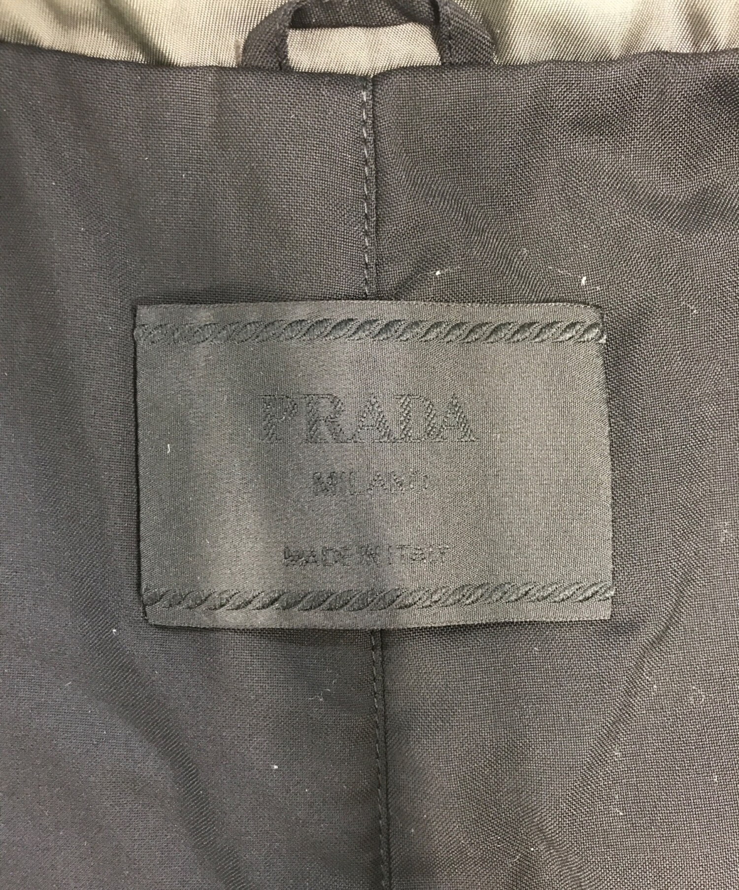 中古・古着通販】PRADA (プラダ) ナイロンステンカラーコート グリーン