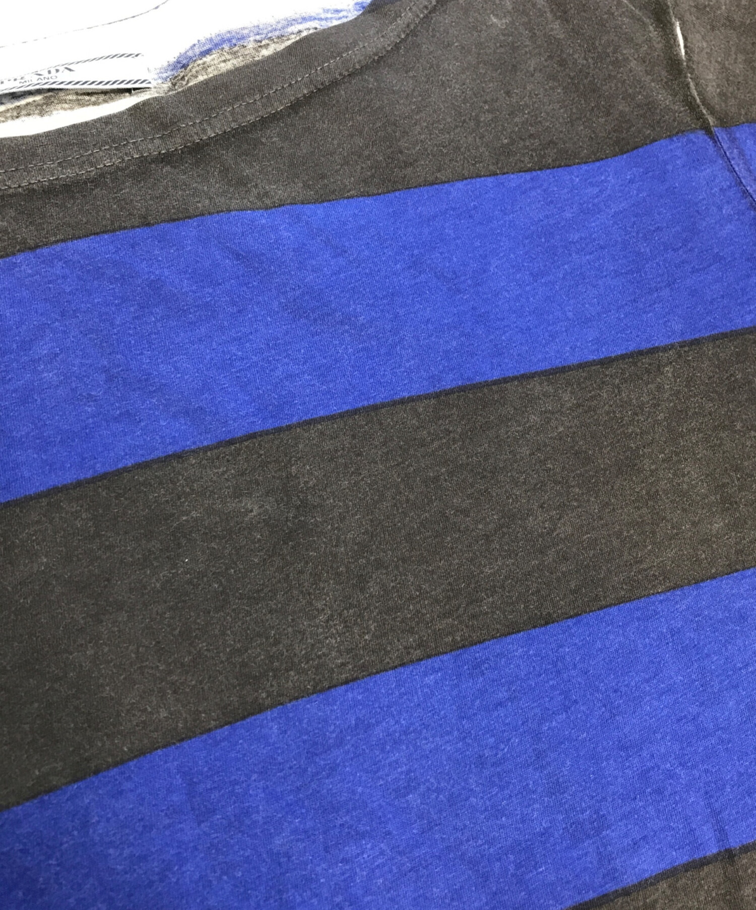 中古・古着通販】PRADA (プラダ) ボーダーTシャツ ブルー サイズ:XS