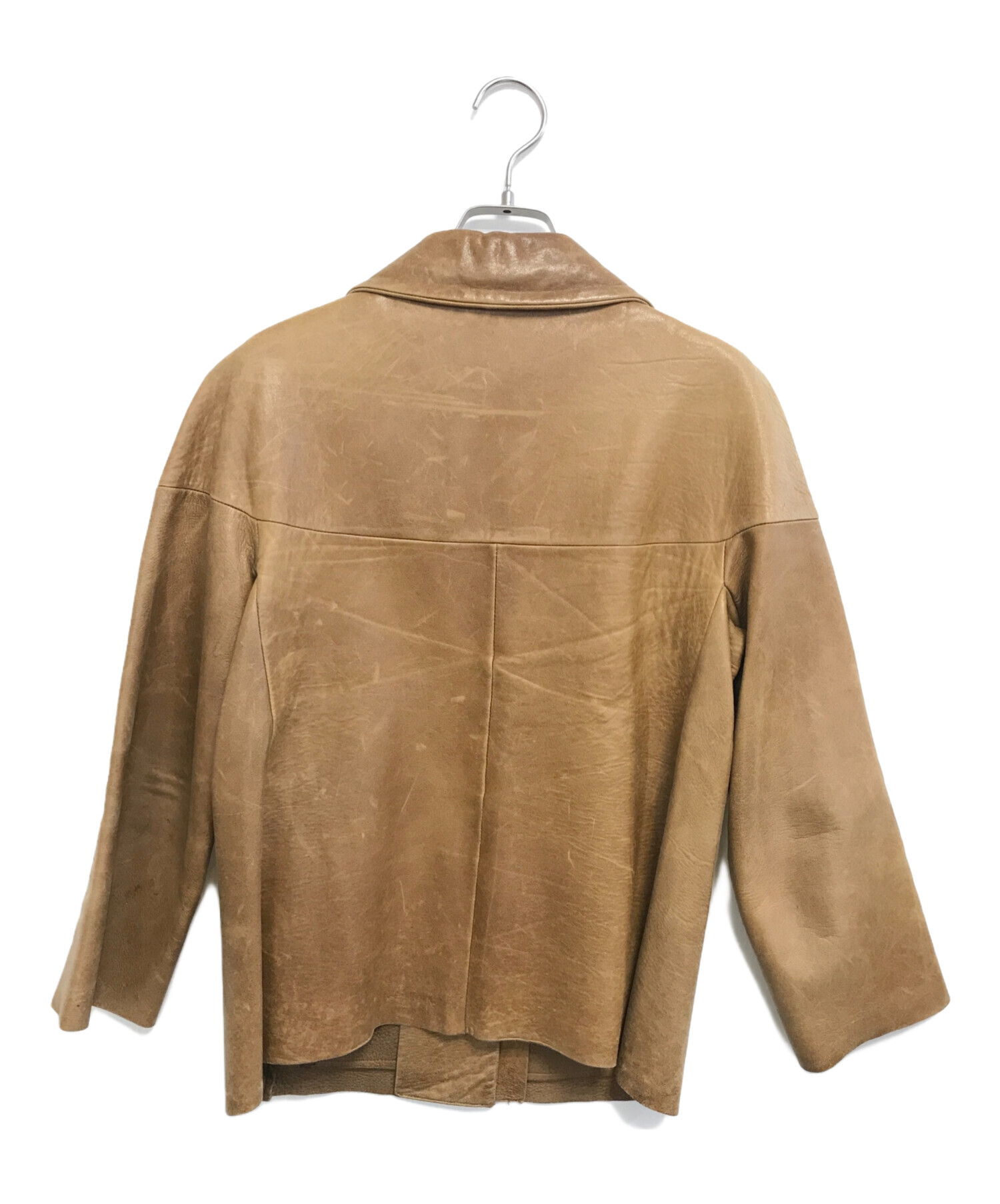 中古・古着通販】MIU MIU (ミュウミュウ) レザージャケット ブラウン