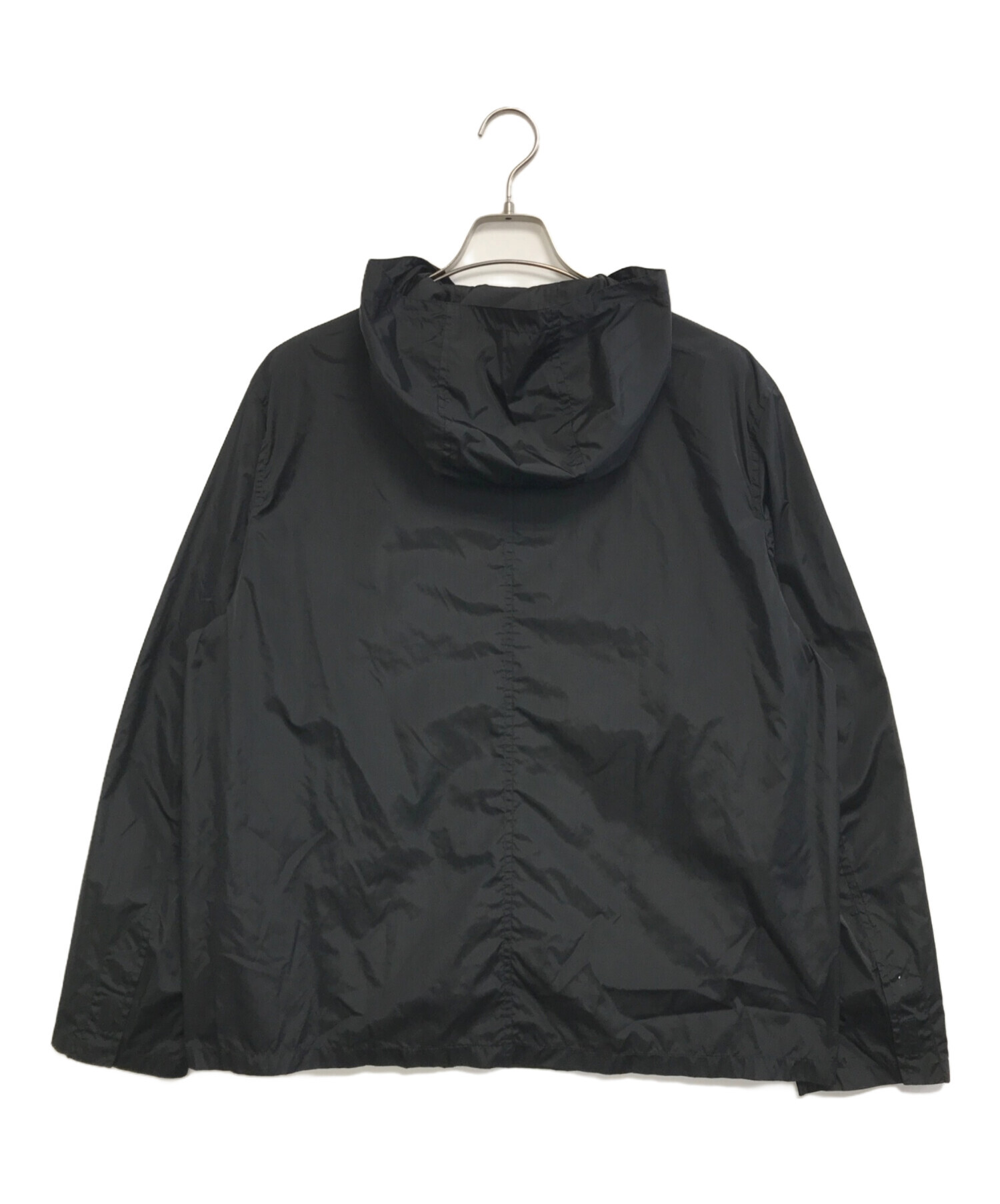中古・古着通販】PRADA (プラダ) ナイロンアノラックパーカー ブラック