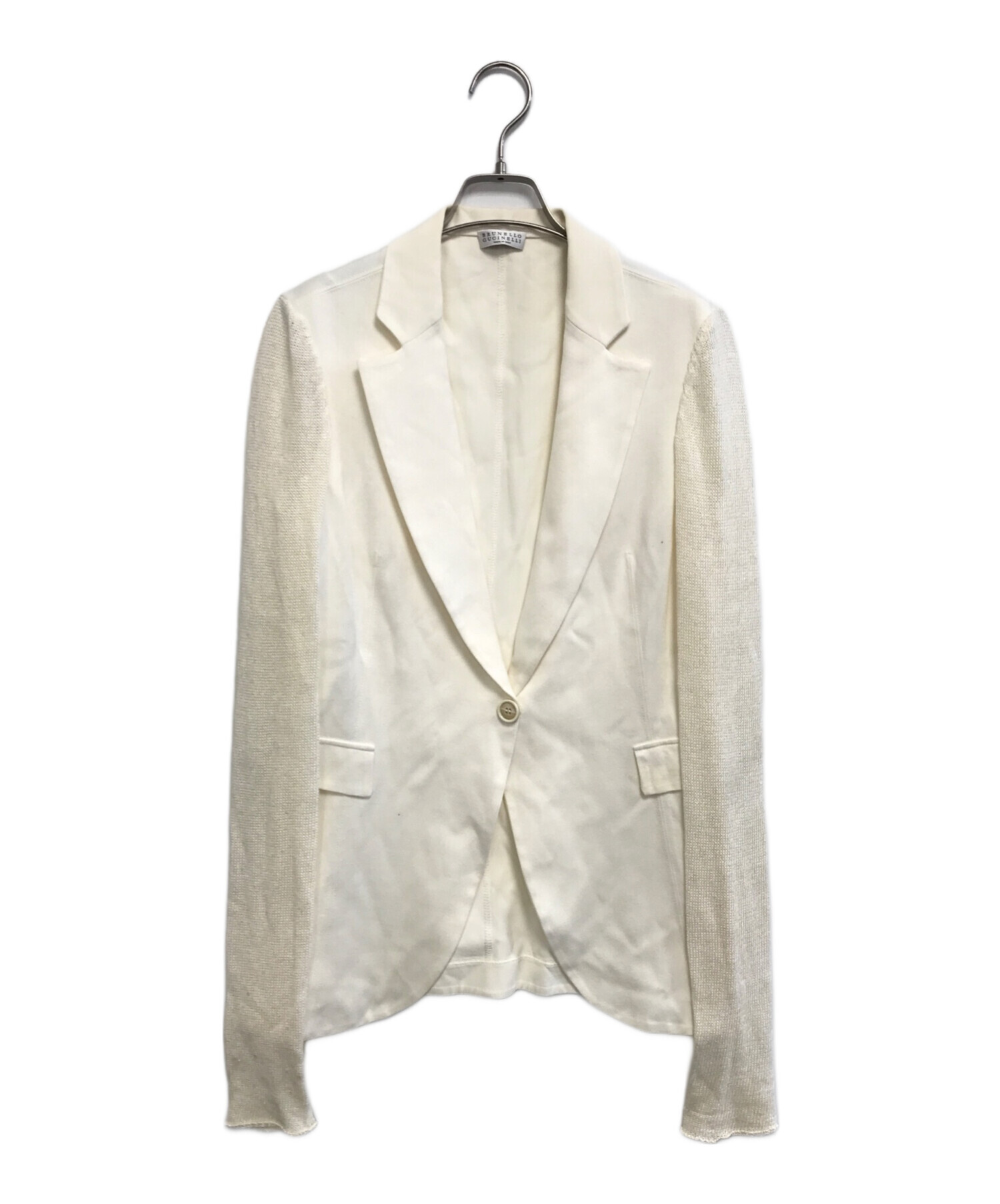 BRUNELLO CUCINELLI ブルネロクチネリ テーラードジャケット 中古・古着通販】BRUNELLO CUCINELLI (ブルネロクチネリ) 異素材切替