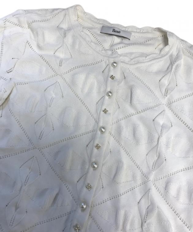 中古・古着通販】Rene (ルネ) カーディガン ホワイト サイズ:34