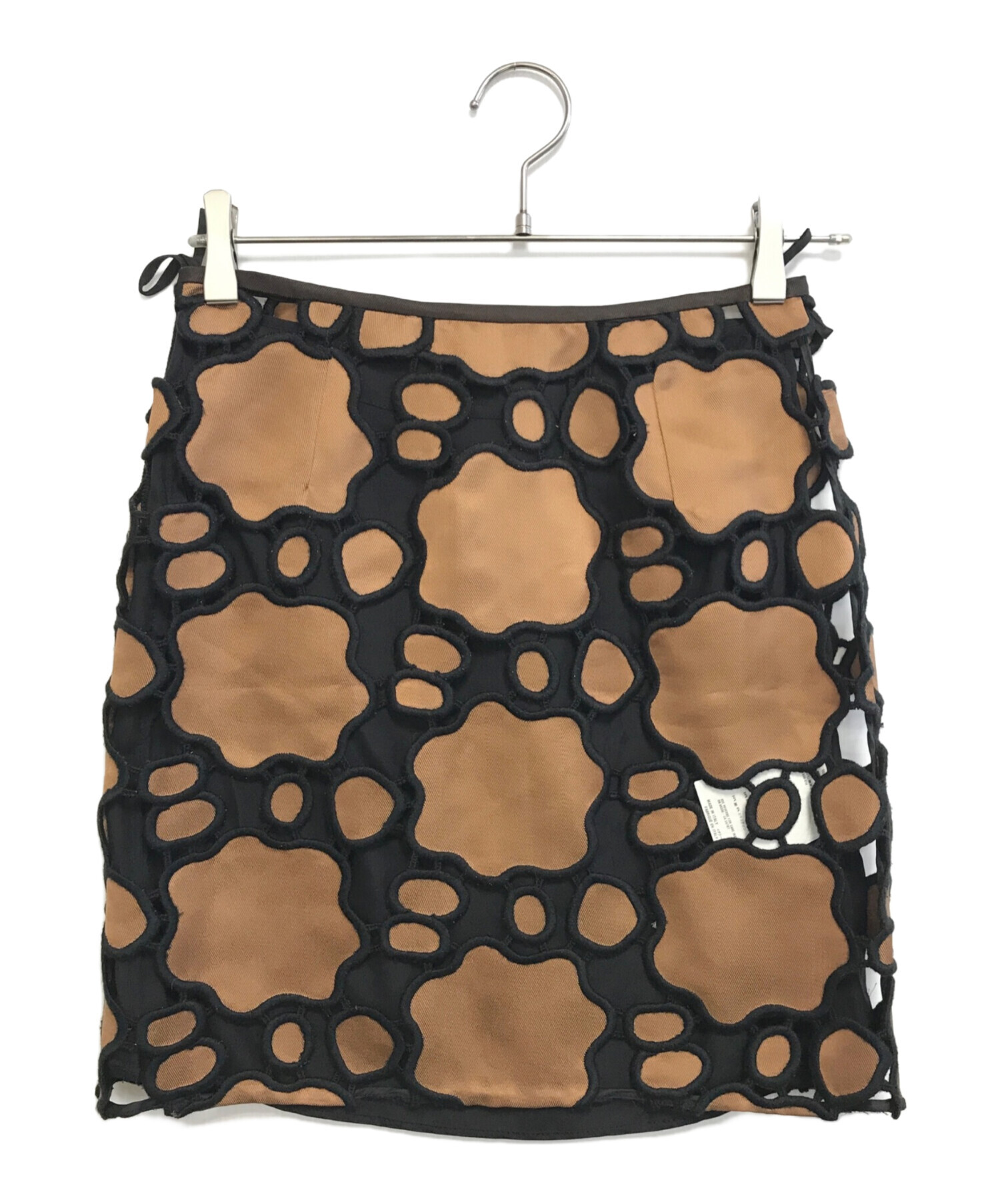 週末限定価格ミュウミュウ　Panama cotton skirt ダークブラウン 中古・古着通販】MIU MIU (ミュウミュウ) 00's ミニスカート ブラウン